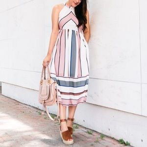 Striped Lightweight Midi Dress